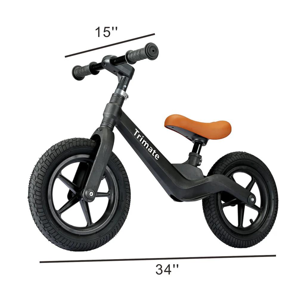 Boys 12 inch Trimate Toddler Balance Sport Bike, Black - No Pedal Bike for 3-5 Year Olds - Image 3