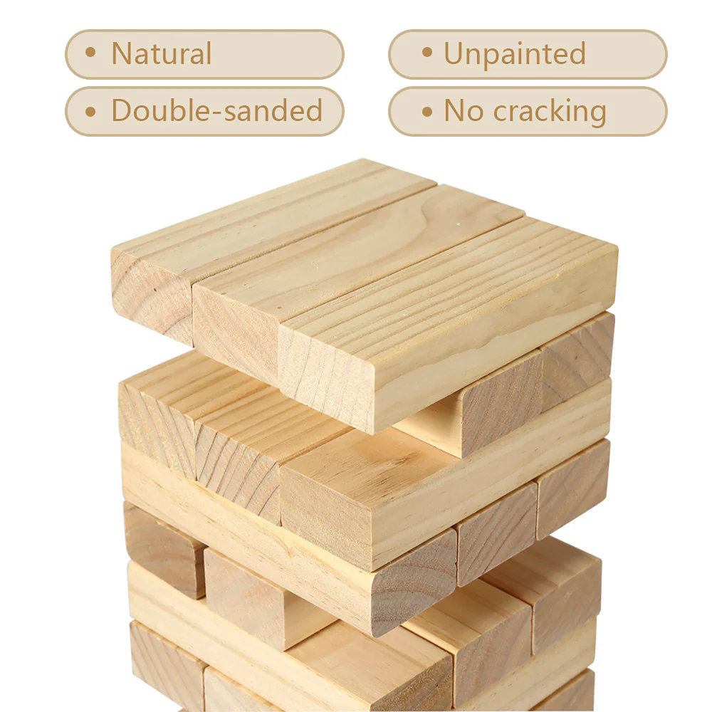 Trimate Tumbling Tower Large - Towering Pine Wood Game - Image 3