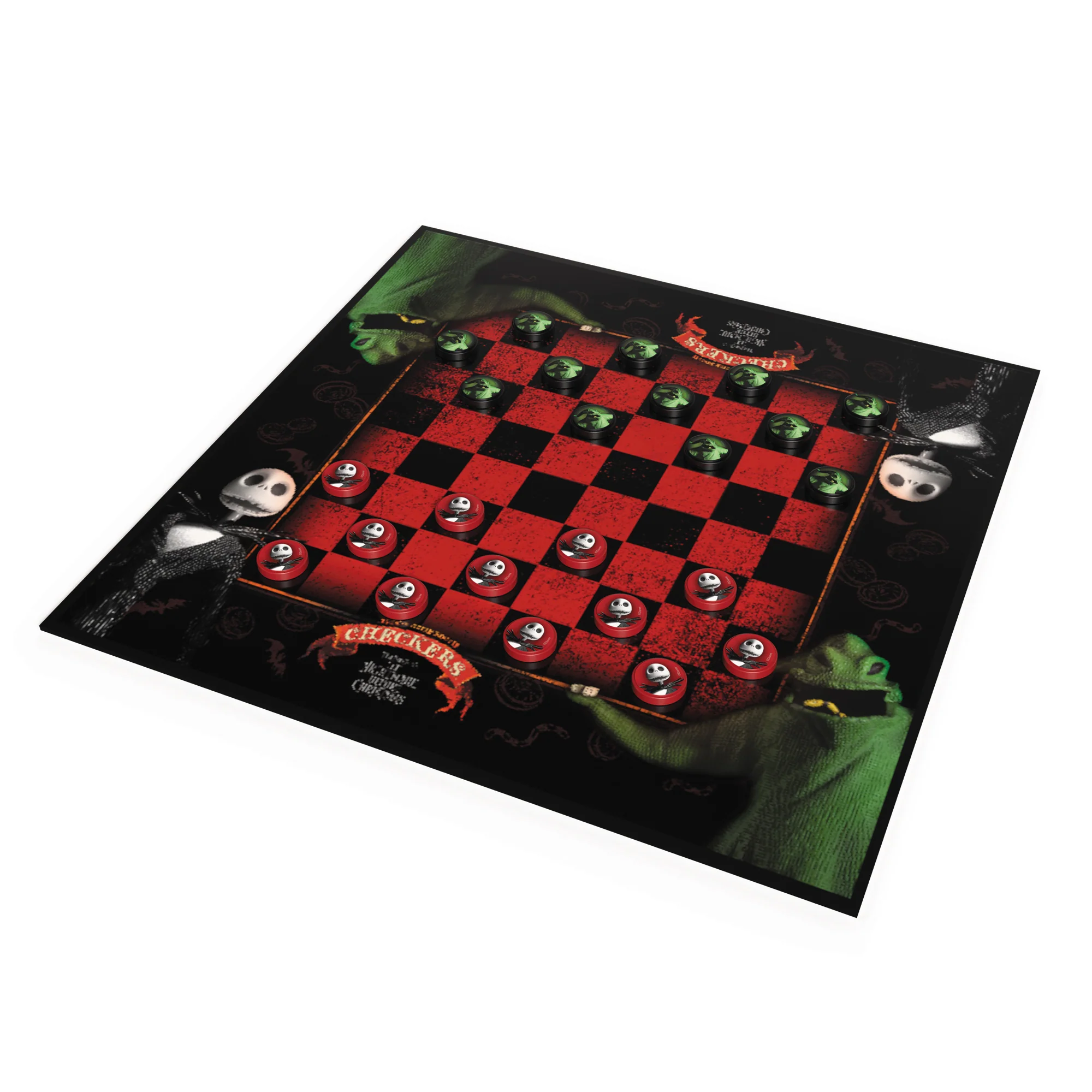 Disney Tim Burton's The Nightmare Before Christmas Checkers Game by USAopoly - Image 3