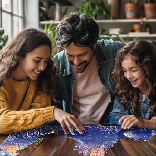 White Mountain Winter Village Christmas Tree Jigsaw Puzzle - 1000 pc - Image 4