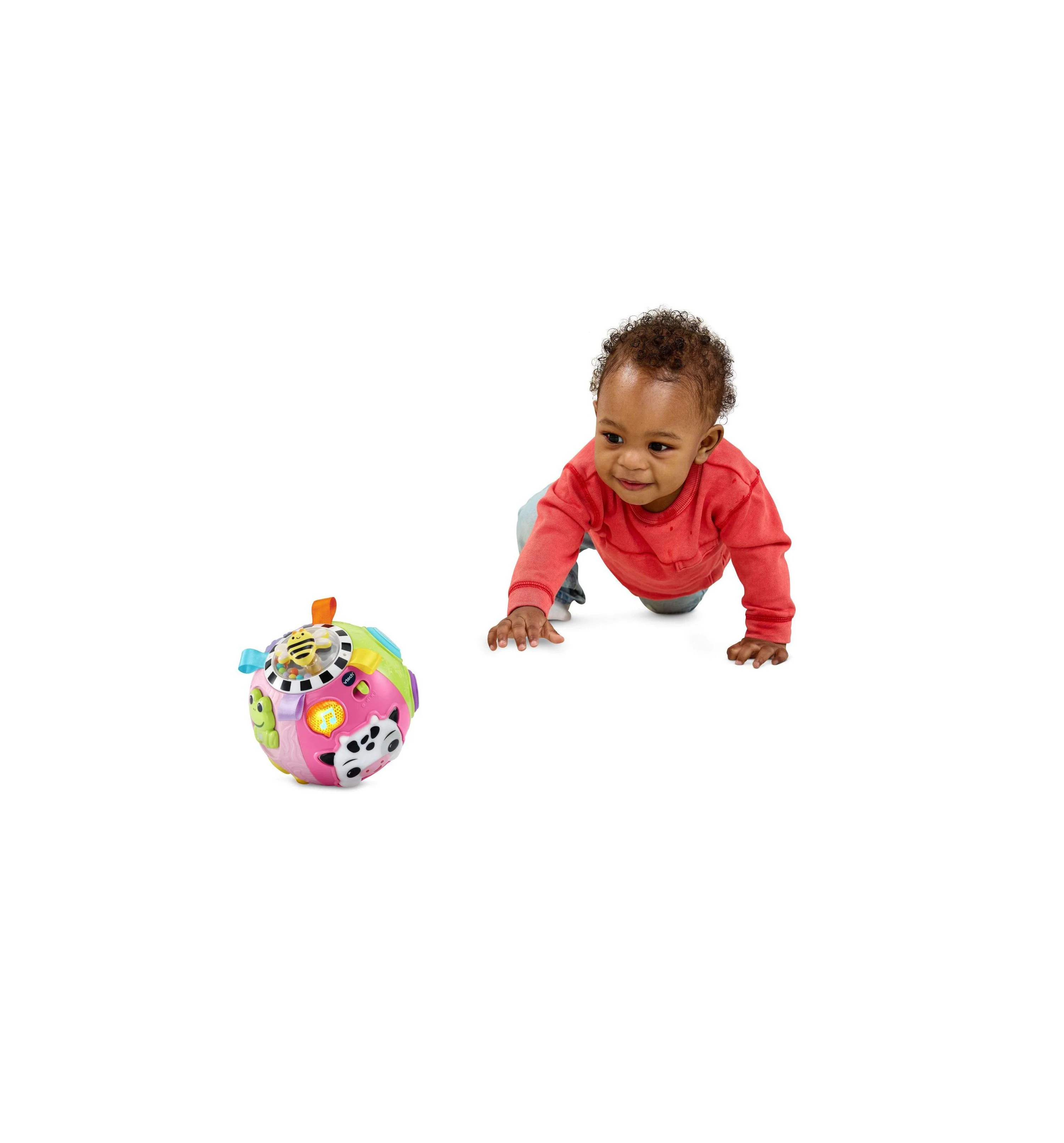 VTech Baby On-The-Moove Activity Ball Interactive Crawl Toy - Image 4