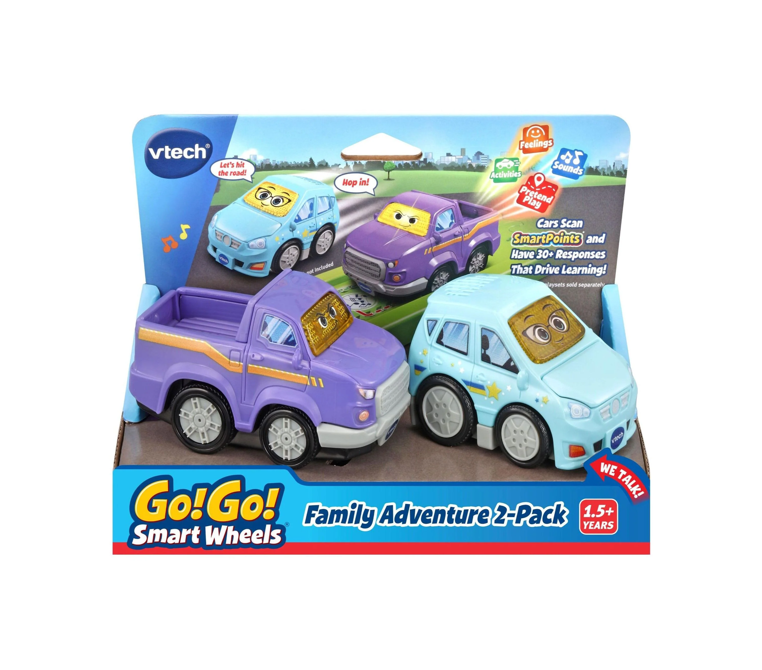 VTech Go Go Smart Wheels Family Adventure 2-Pack Interactive Vehicles - Image 3