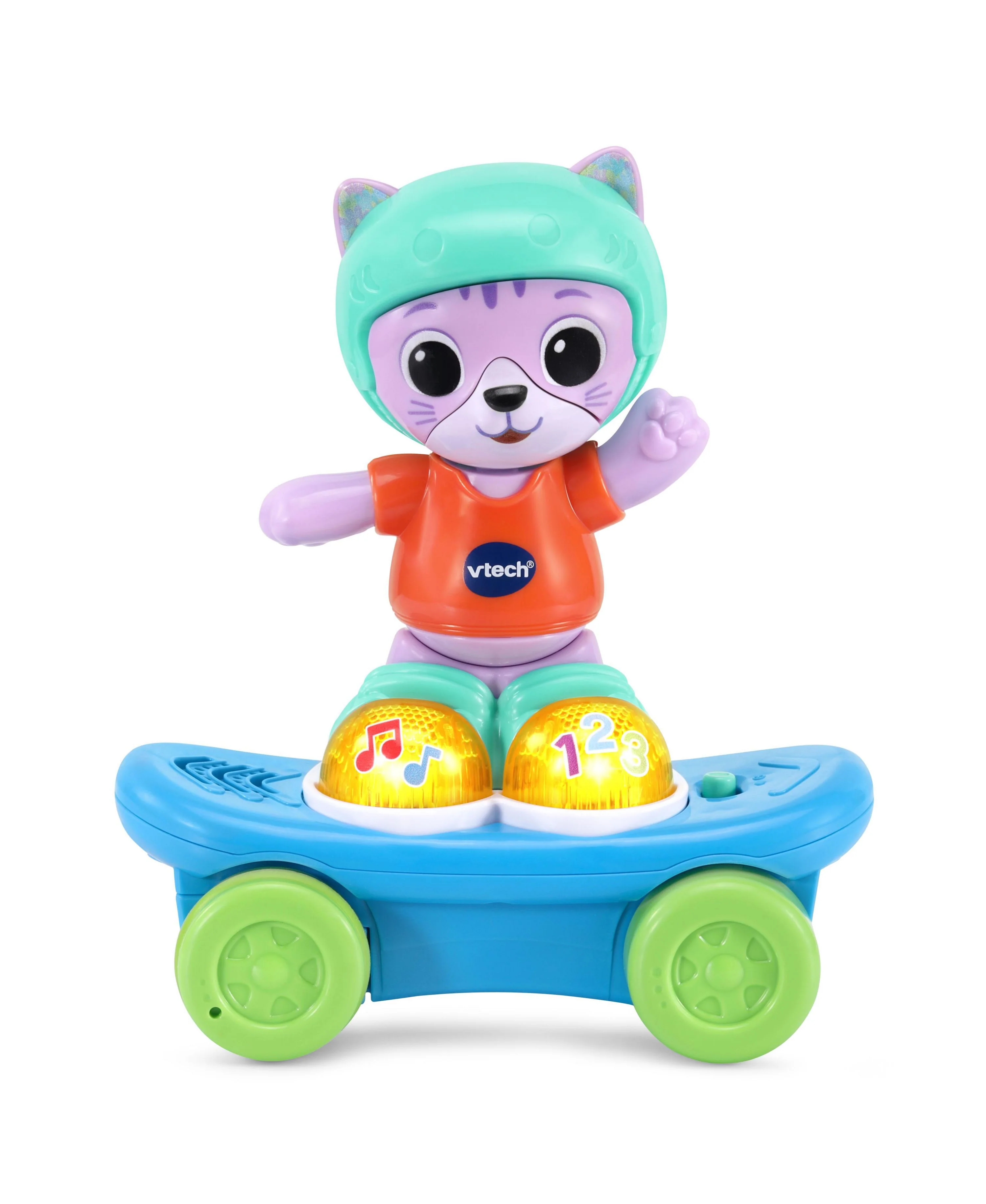 VTech Pull Back Skater Cat Interactive Learning Toy