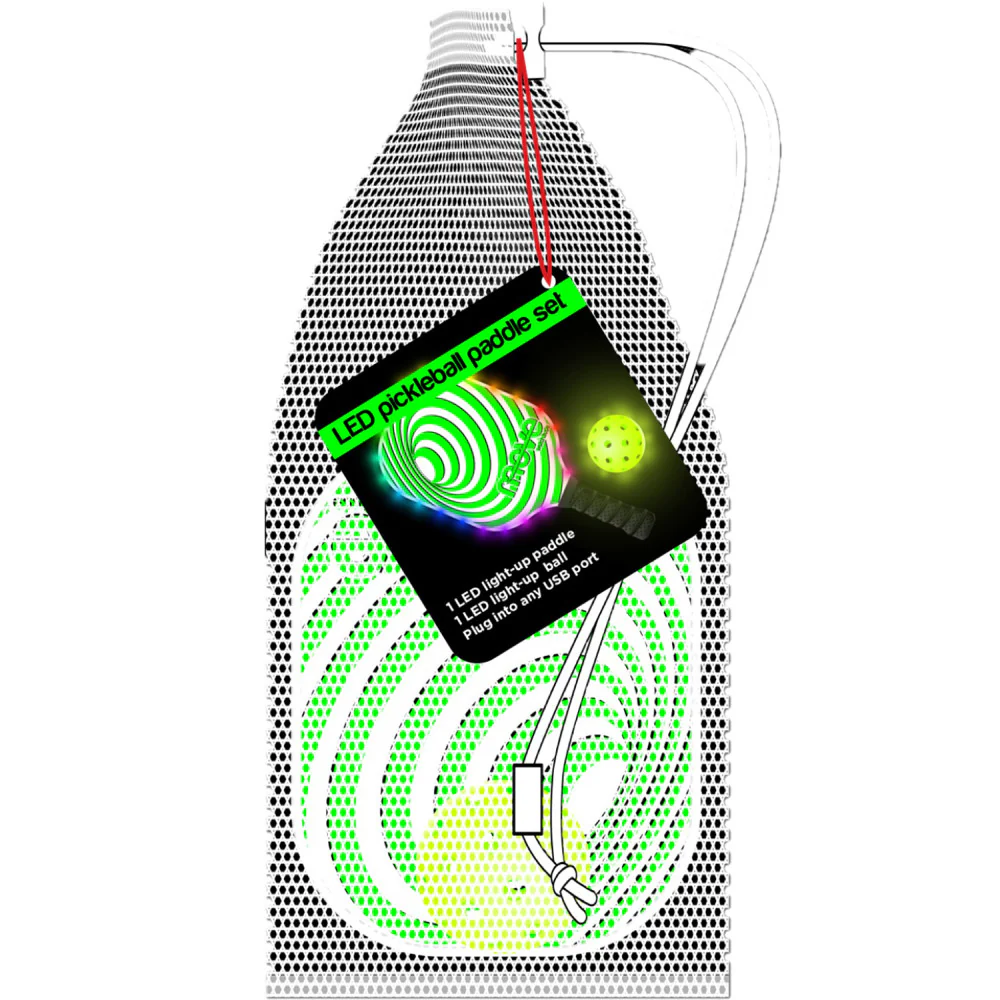 Watchitude Glow-in-the-Dark Pickleball Paddle and Ball Set