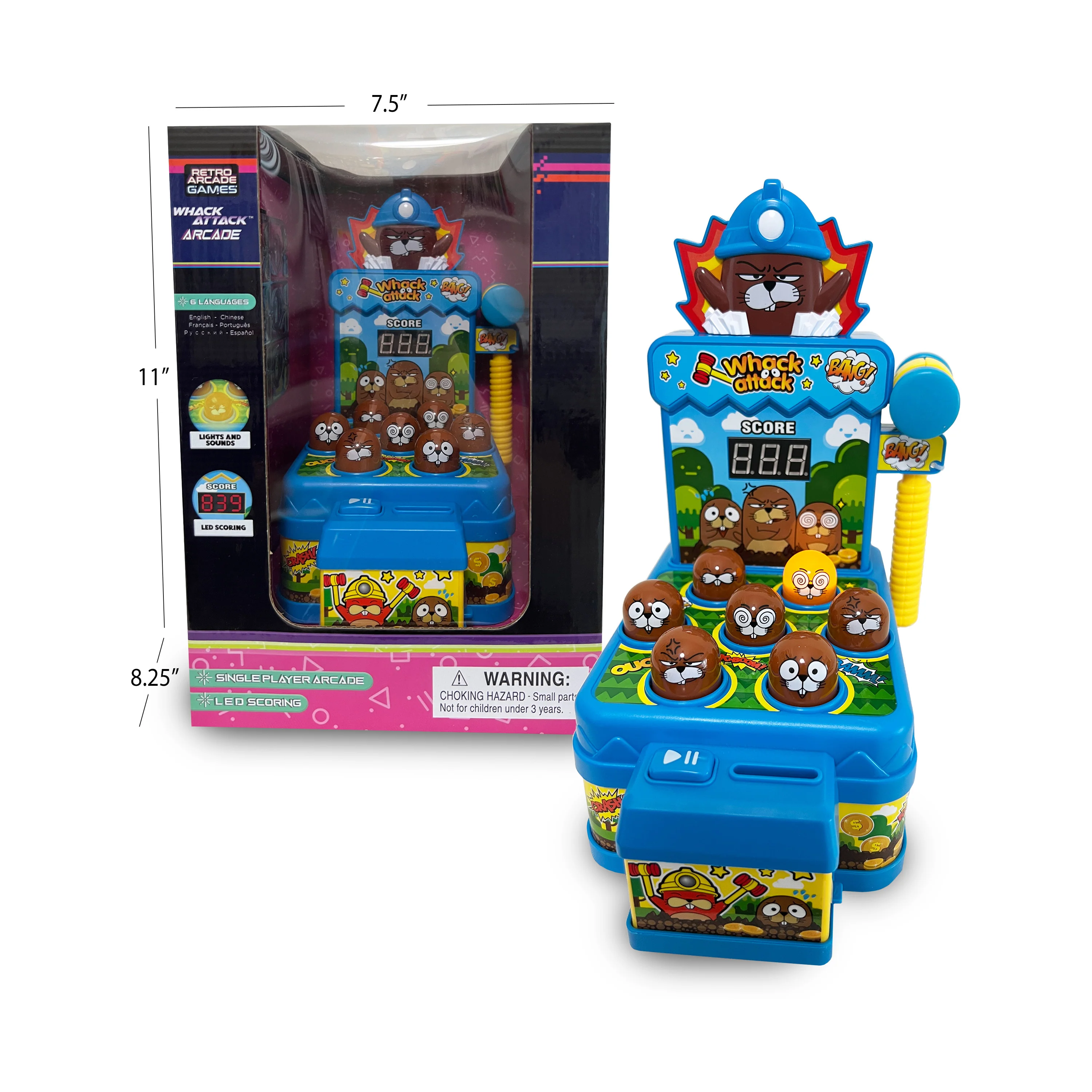 Whack Attack - LED Light Show and Dueling Mole Arcade Game - Image 4