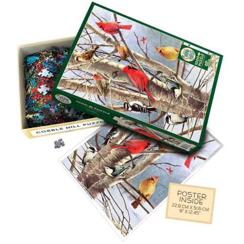 Susan Winget Winter Birds Christmas Jigsaw Puzzle - 1000 pc - Image 3