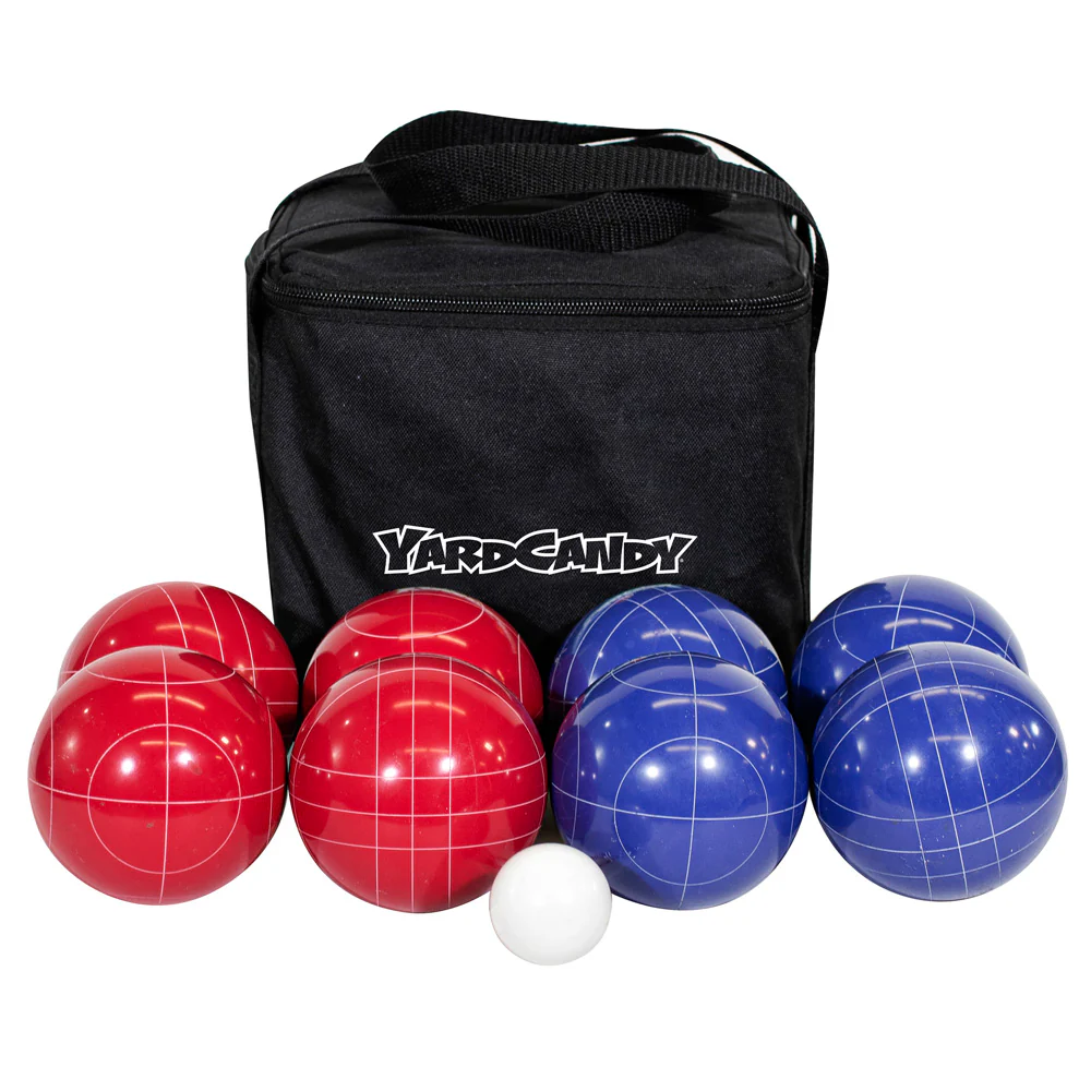 YardCandy Deluxe Bocce Set Indoor/Outdoor Game with Durable Storage Bag