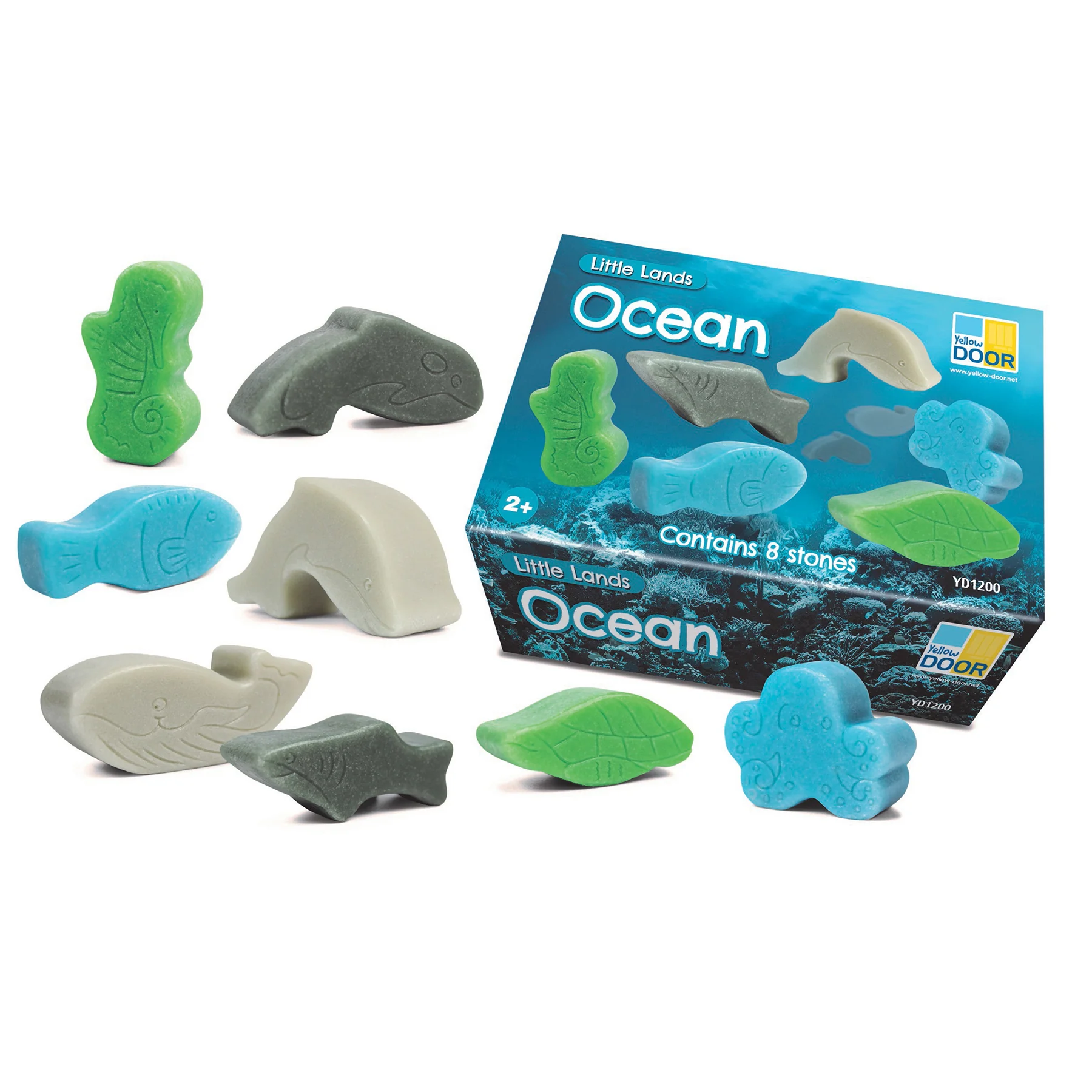 Yellow Door Little Lands Ocean Adventure – Set of 8 Stone Figures