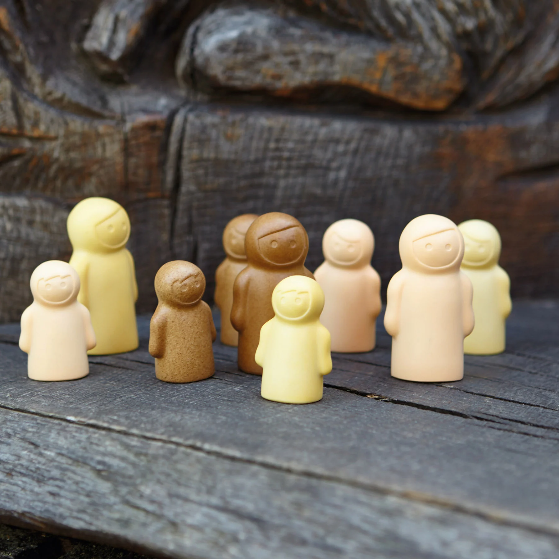 Yellow Door Little People Sensory Play Set – 9 Stone Mix Figures - Image 2
