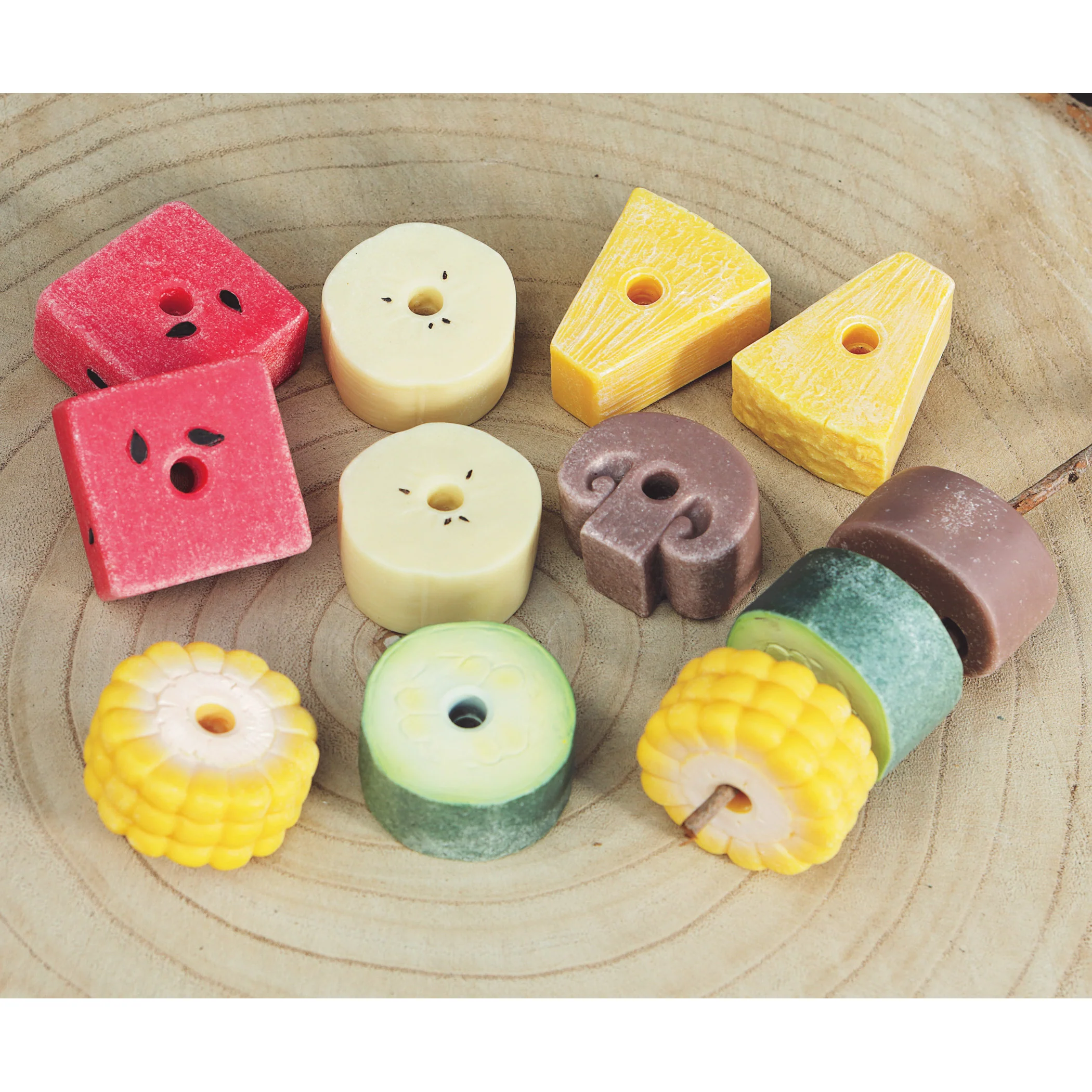Yellow Door Sensory Play Stones, Threading Kebabs Toy Set - Image 4