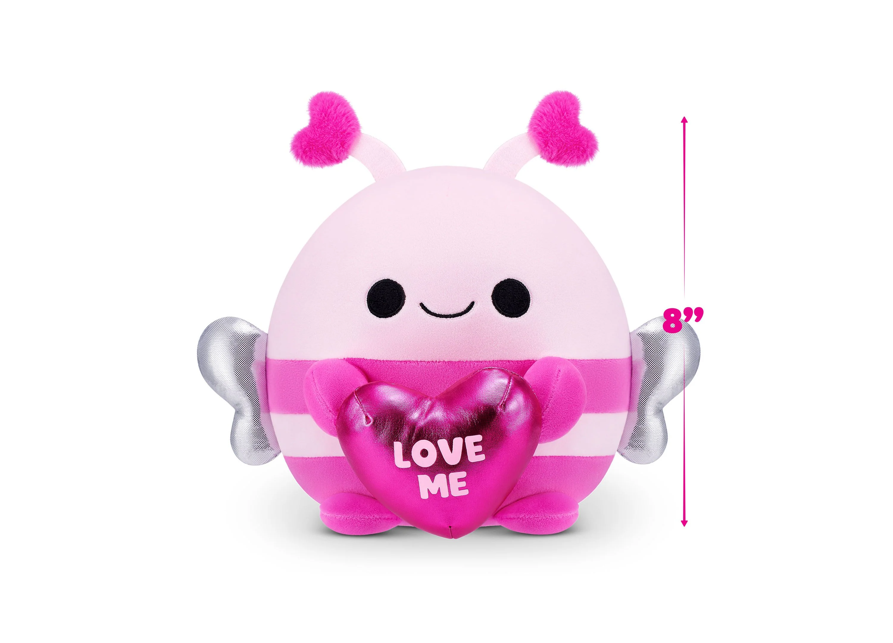 ZURU Snackles Series 2 Valentine 8 Inch Plush Bumblebee with Heart-Shaped Accessory - Image 3